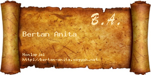 Bertan Anita névjegykártya
